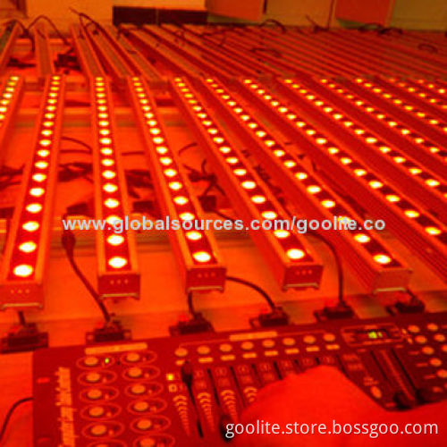 Outdoor IP65, Cree, Bridgelux, Epistar, Chip, 18x1W RGB, DMX512 Linear, LED Wall Washer